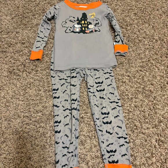 Hanna Andersson X Peanuts Halloween Pajamas 4 100 CM Gray Snoopy Charlie Brown - Picture 1 of 3